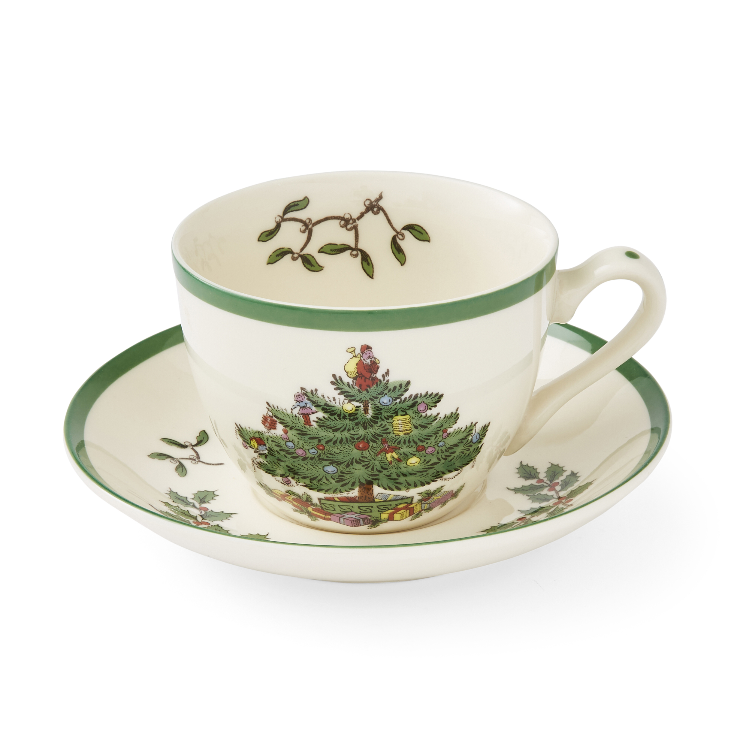 Christmas Tree Teacup & Saucer image number null